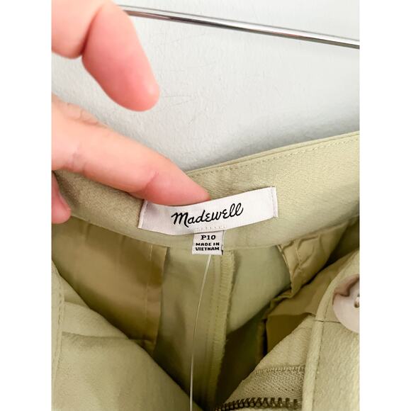 Madewell | NWT | Rosedale High-Rise Pant in Crepe | Blanched Olive | Sz10 Petite - Picture 7 of 12